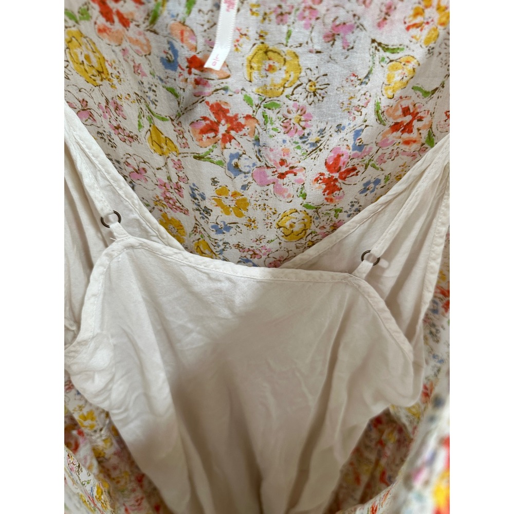 Free People Cream Maxi Dress with Coral Trim - Picture 6 of 8